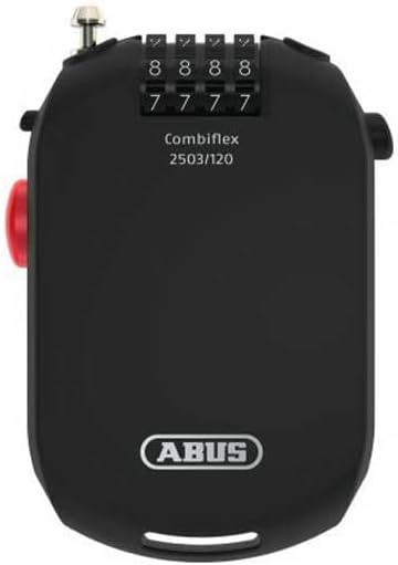 ABUS Spezialschloss Combiflex 2501/65 - Geeignet als Gepäcksicherung, Skischloss, Helmsicherung - mi