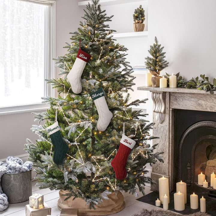 NIBESSER Weihnachtsstrumpf Personalisiert Nikolausstrumpf mit Benutzerdefinierte Namen 18” Grosser g