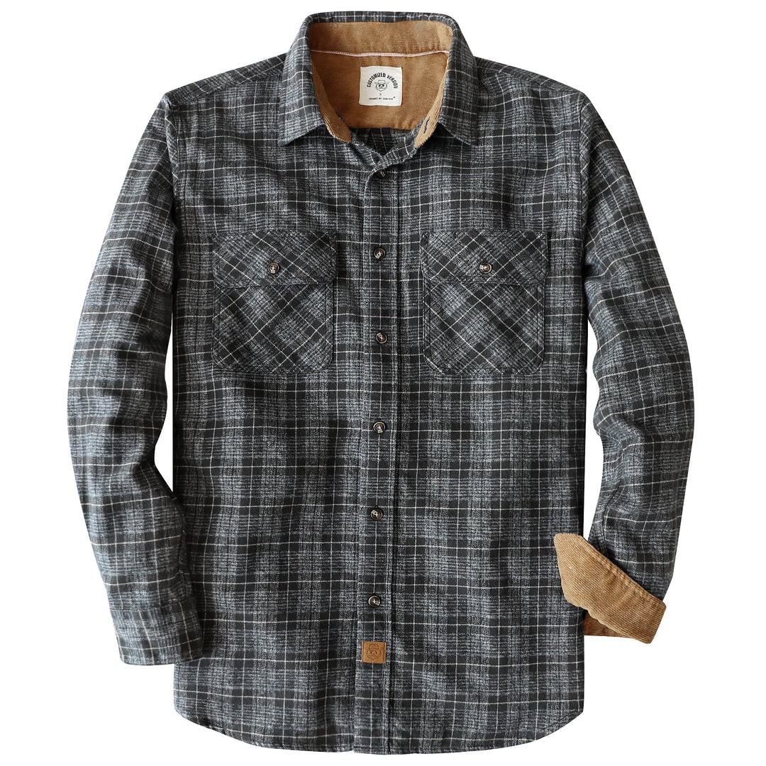 Dubinik® Flanellhemd Herren Button Down Kariert Baumwollhemd Freizeithemd Hemd Herren Langarm mit Zw