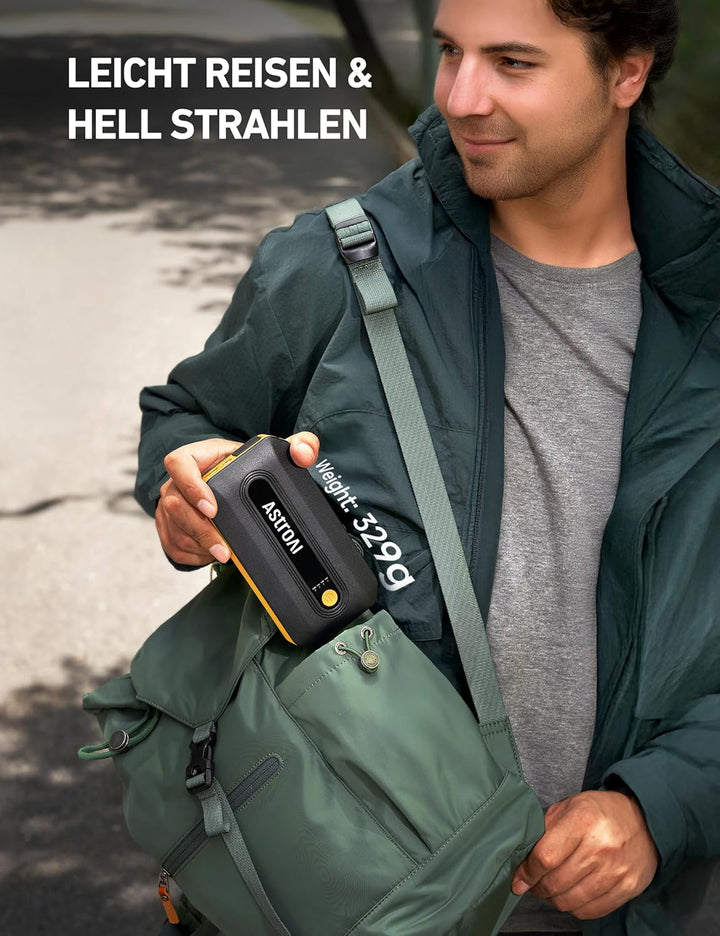 AstroAI B8 Starthilfe Powerbank, Booster Auto Starthilfe für 12V Fahrzeuge (7,0 l Benzin / 5,5 l Die