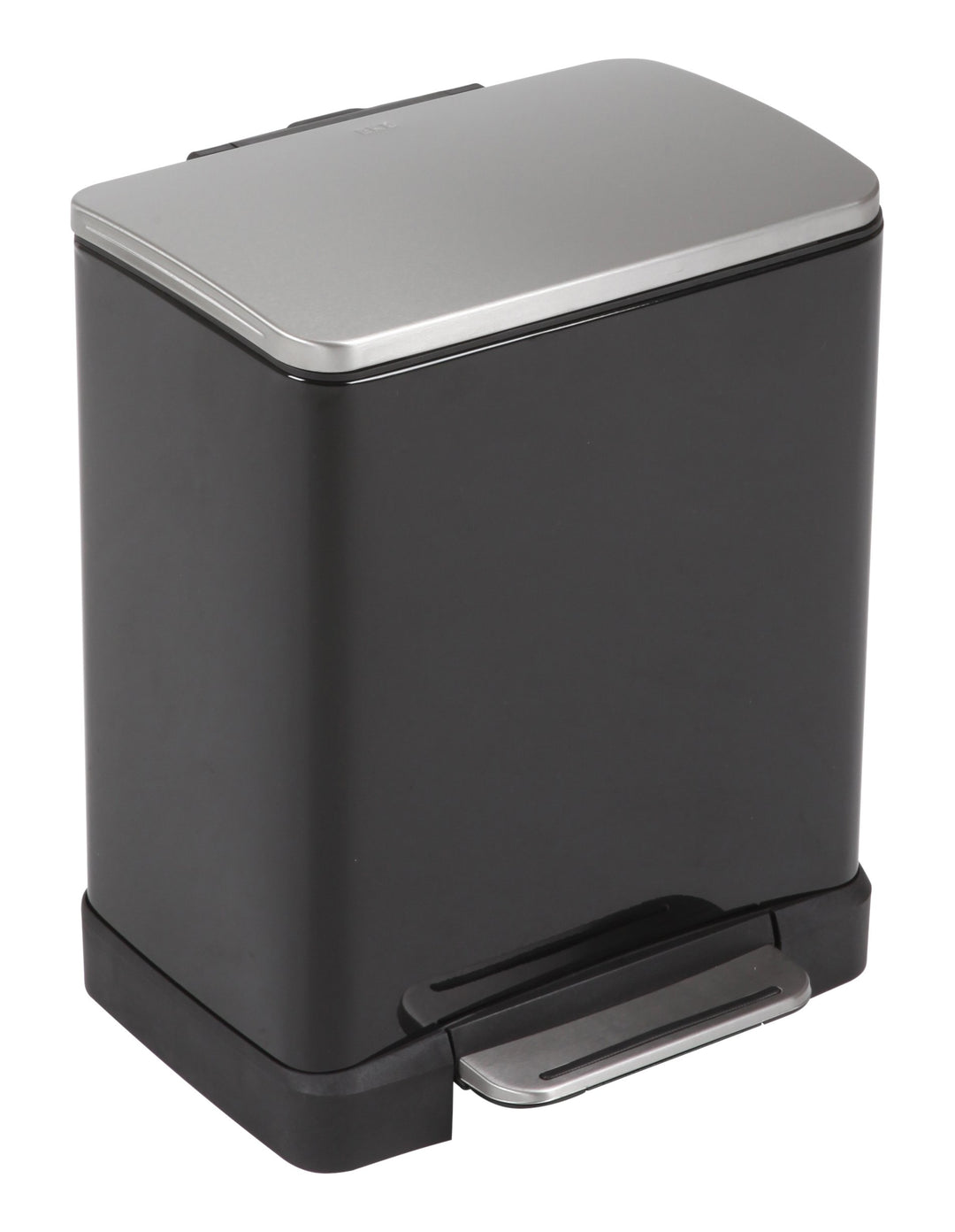 EKO E-Cube Tretmülleimer 10+9L Mülltrenner (32 x 36,6 x 44,5 cm, Dämpfer-System, Fingerabdruck frei,