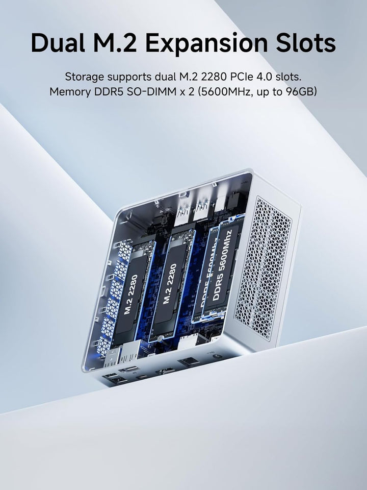 MINIS FORUM M1 Lite Mini PC, Intel Core Ultra 5 125U (12C/14T bis 4,3 GHz), 16 GB DDR5, 512 GB SSD,