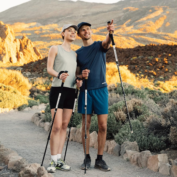ATACAMA Nordic Walking Stöcke Damen und Herren Wanderstöcke Faltbar &amp; Wanderstöcke Teleskop aus Carb
