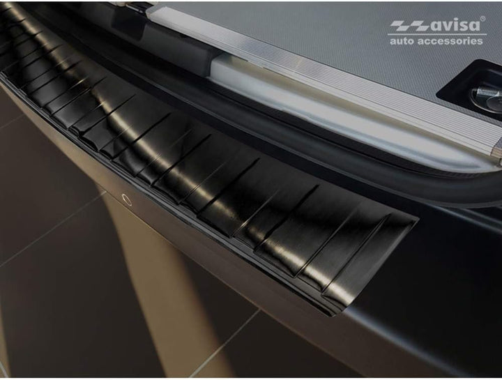 Avisa Schwarz Edelstahl Heckstossstangenschutz kompatibel mit Peugeot Expert III & Citroen Jumpy III