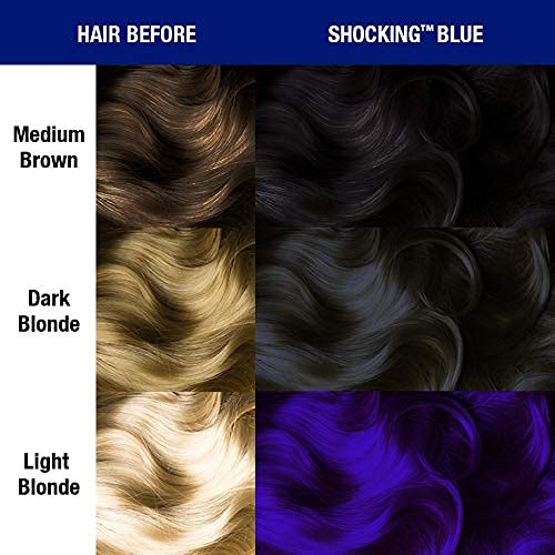 Manic Panic Shocking Blue Classic Creme, Vegan, Cruelty Free, Semi Permanent Hair Dye 3 x 118ml