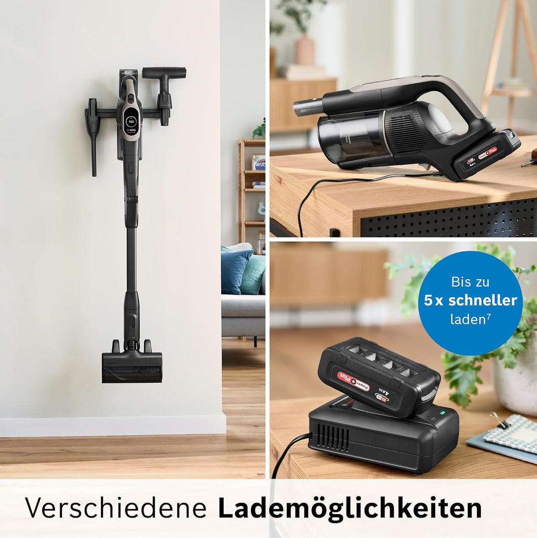 Bosch Akku-Staubsauger Unlimited 10 BKS1051GQC, kabellos, MicroClean Technology, TFT-Display, Staubk