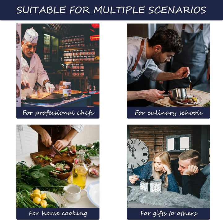 Kaaltisy Kochmesser Roll, 16OZ gewachstes Segeltuch, Messertasche mit professionellem schnittfestem