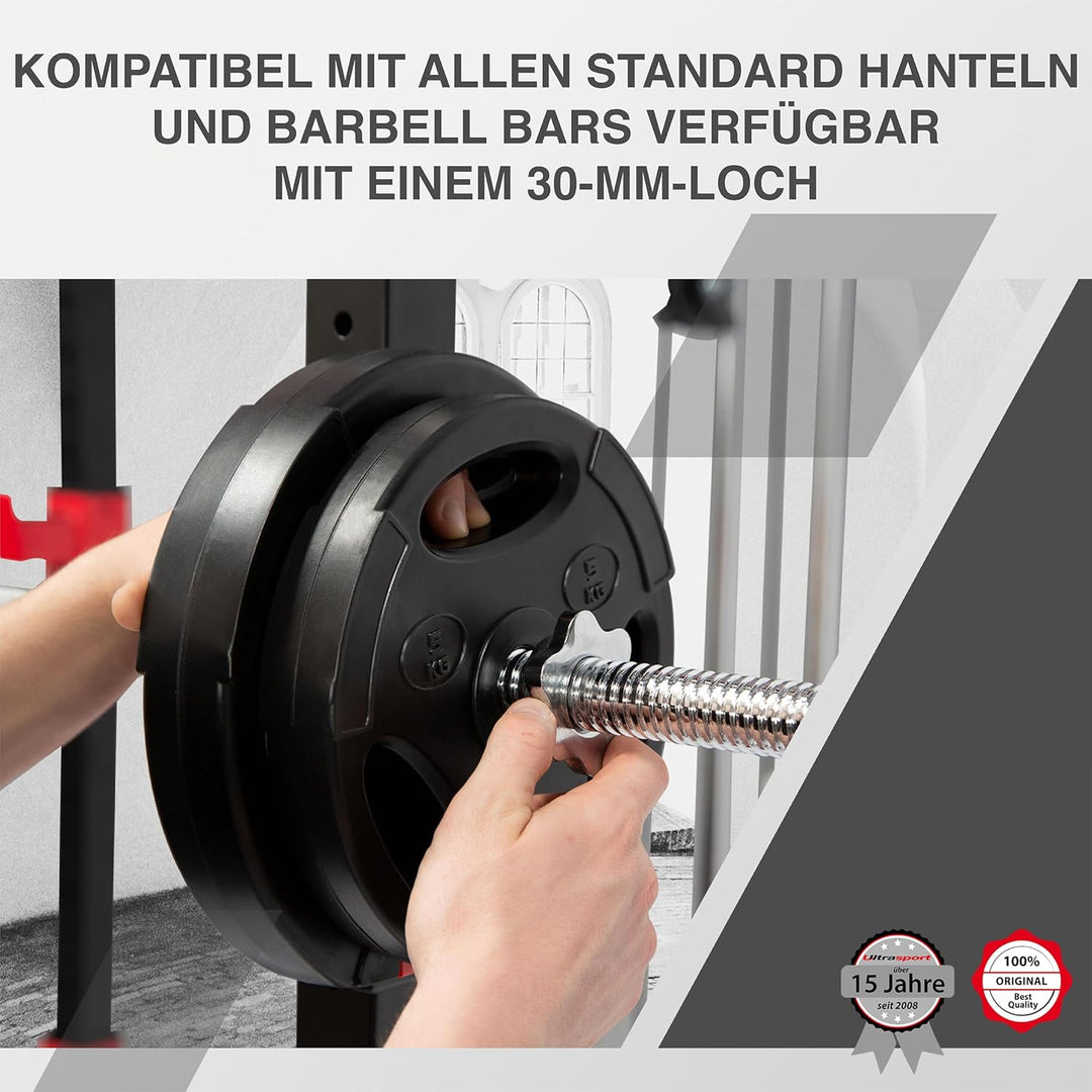 Ultrasport Hantelscheiben, 4 Hantelgewichte im Set,15Kg oder 25Kg, Standard 30-mm-Bohrung, nutzbar m