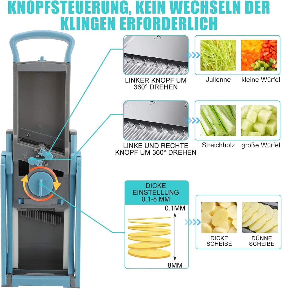 Küchenlebensmittelzerkleinerer, Multifunktionaler Gemüseschredder, Handhack- und Schneidewerkzeug fü
