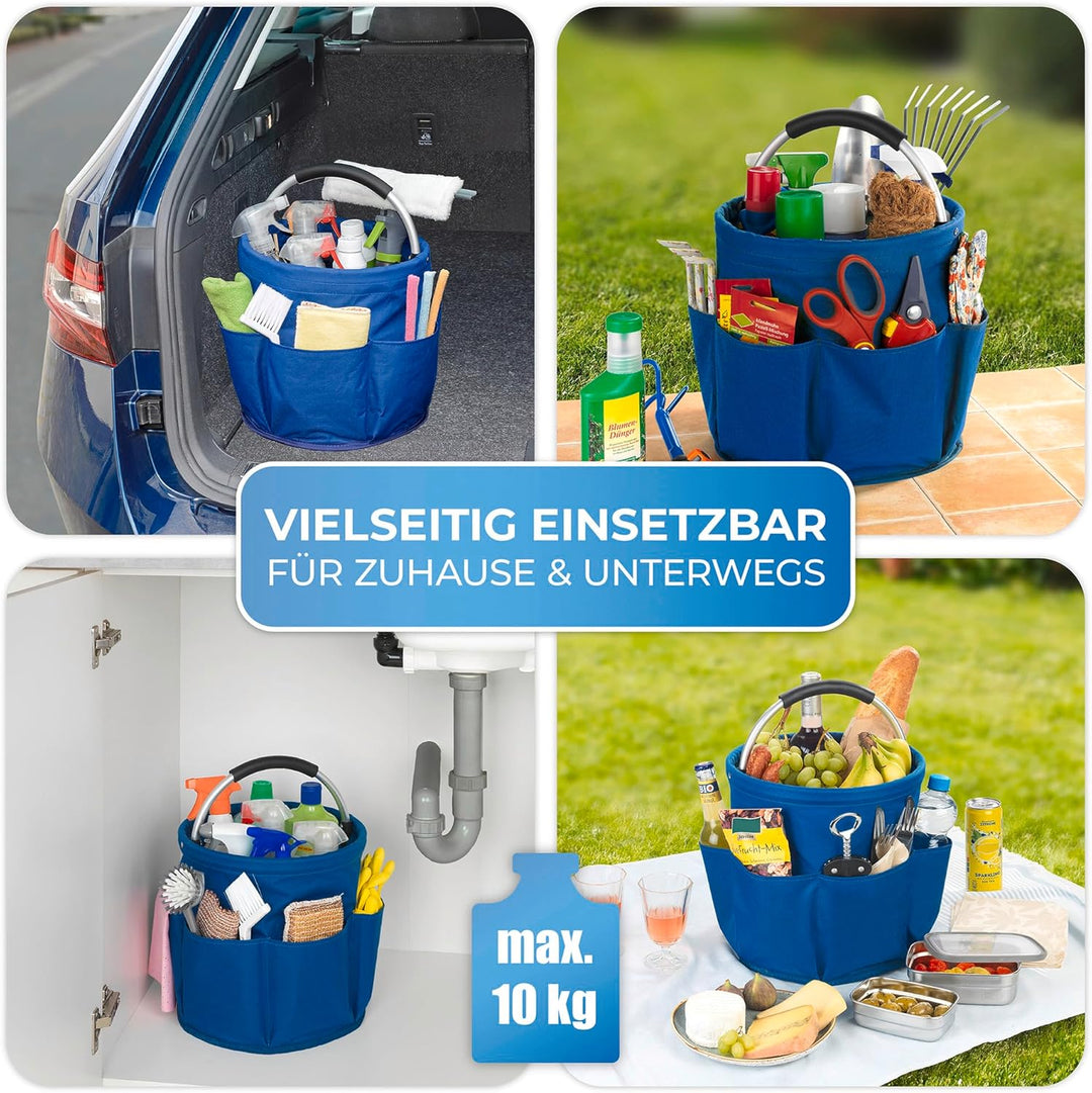 Maximex Reinigungs Caddy, 2er Set, Putztasche mit 6 Aussenfächern, 16 l Hauptfach, Organizer für Put