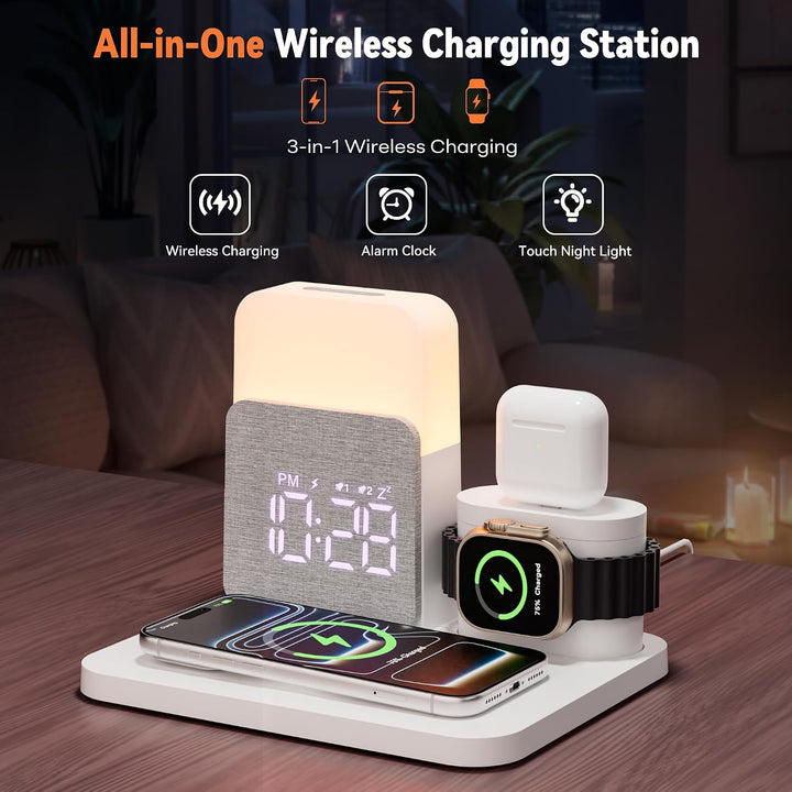 5 in 1 Induktive Ladestation für A-pple Watch und Phone 17-11 und air-pods | 15W Wireless Charger We