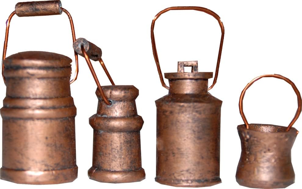 Dekoprojekt Krippenzubehör Milchkannengeschirr Kupfer 3,7 cm
