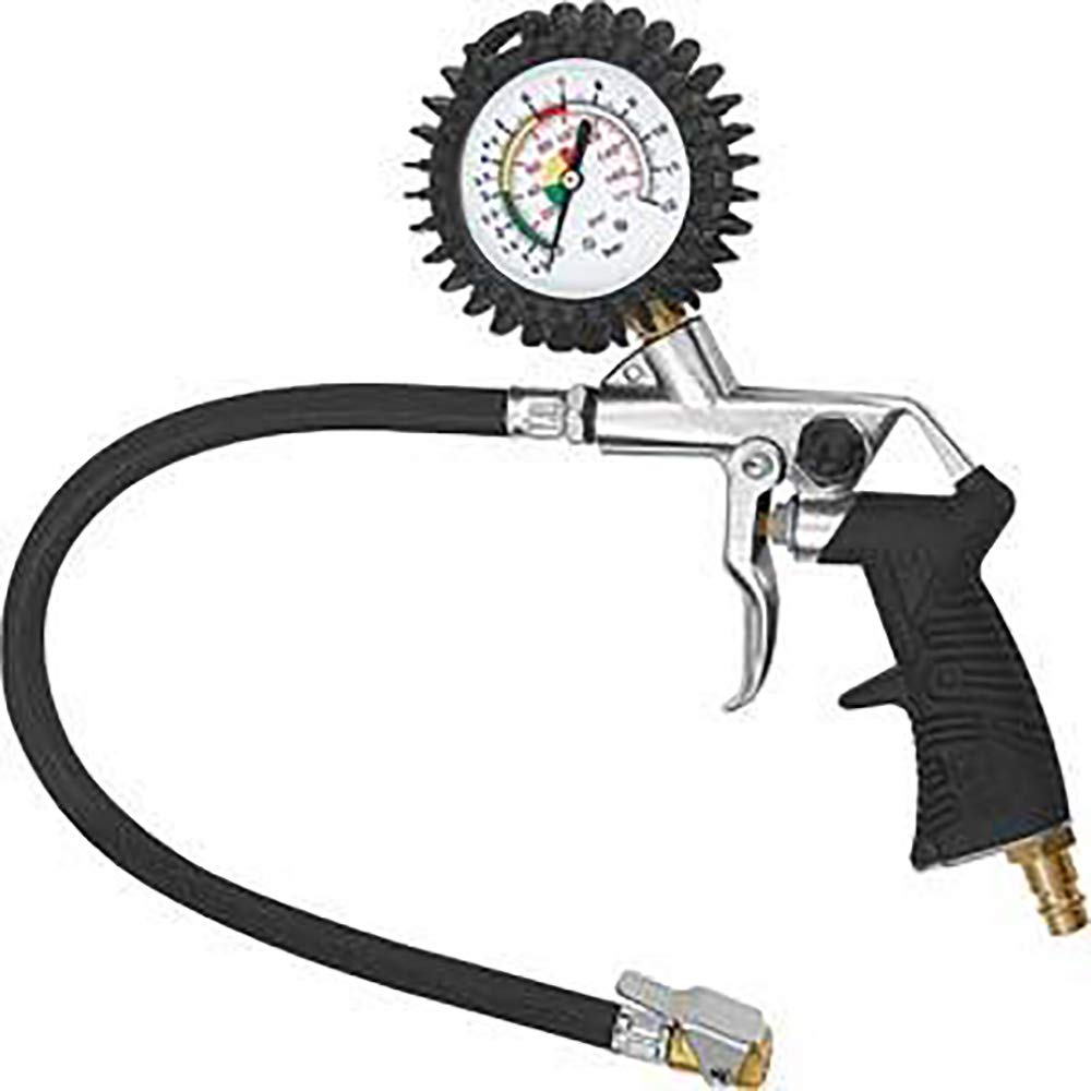 Riegler 118500 Reifenfüller, Analoges Manometer 63 mm, Reifenfüllgerät Reifendruckprüfer