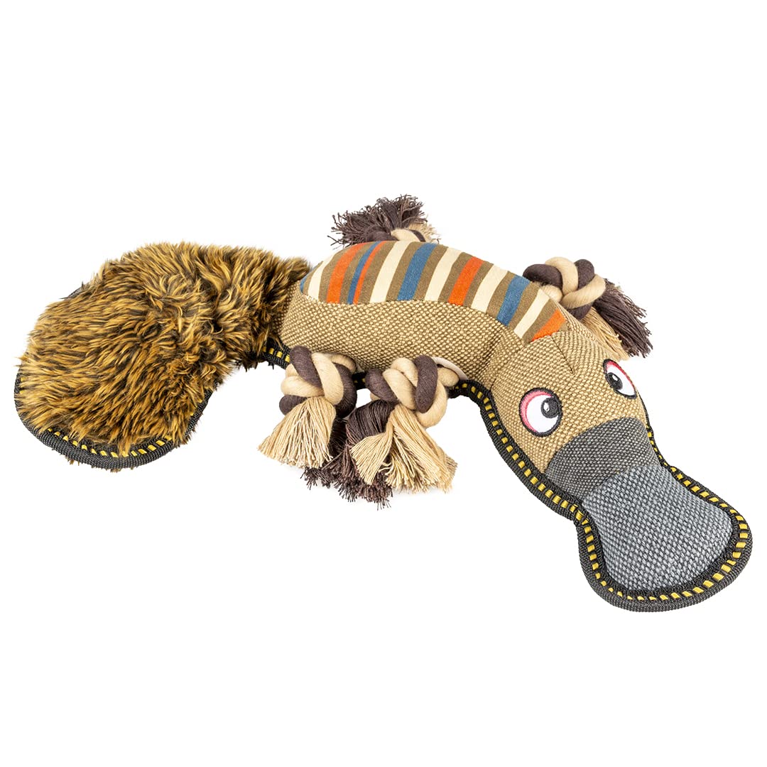 duvoplus, Canvas Schnabeltier 34 x 21 x 6 cm, Braun, Spielzeug, Braun, Hund