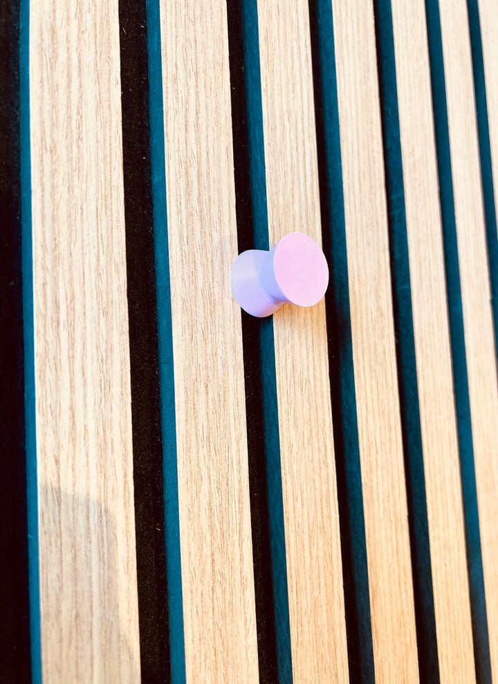 Akustikpaneele Haken ohne Bohren 5-er Set Rund (Rosa), Rosa