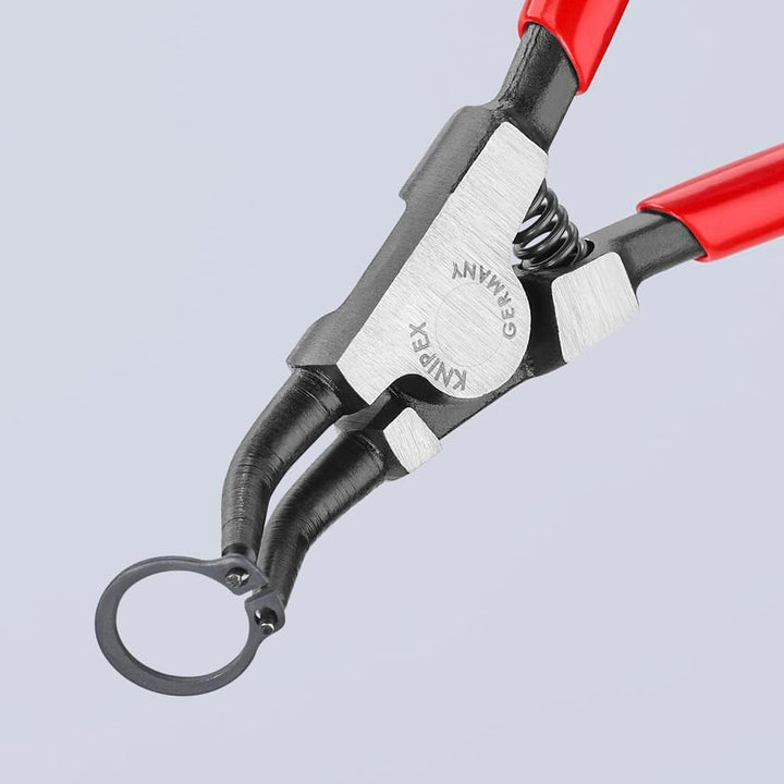 Knipex Sicherungsringzange für Aussenringe auf Wellen 45° gewinkelt schwarz atramentiert, mit Kunsts