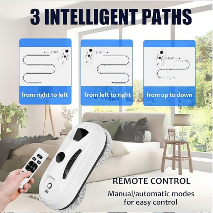 Hooha fensterputzroboter Mit Automatischem Wasserstrahl 5600Pa,Automatischer Fensterroboter Mit Fern