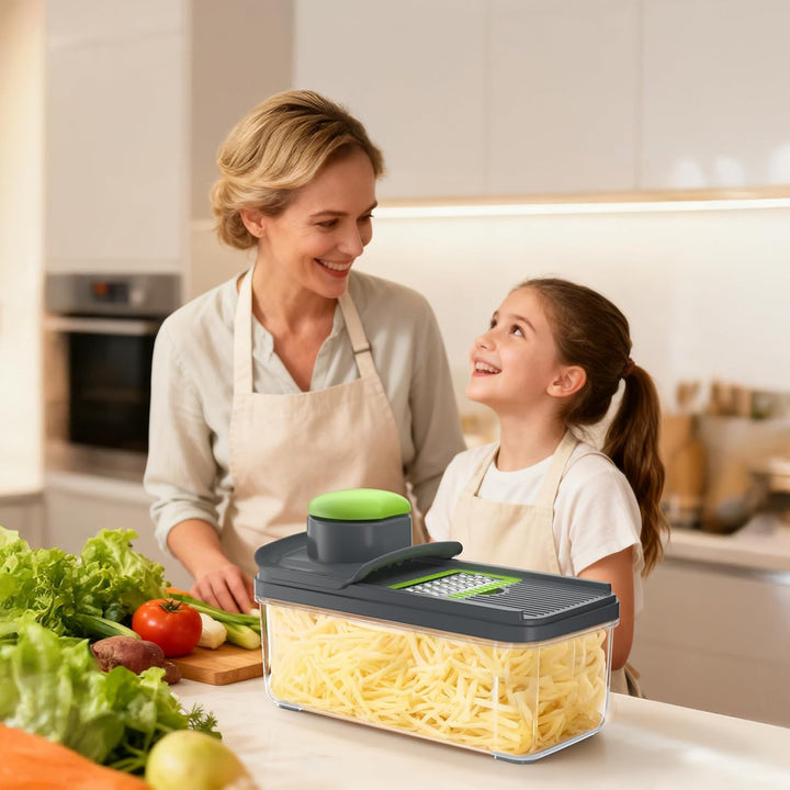 5 in 1 Mandoline Gemüsehobel Gemüsereibe - Gurkenhobel Dünne Scheiben - Reibe für Gemüse - Hobel Gem