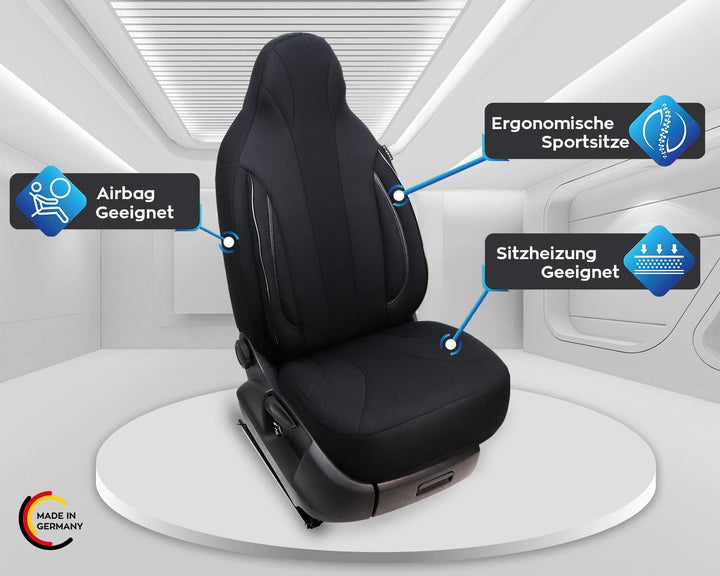 BREMER SITZBEZÜGE Mass Piloten Auto Schonbezüge kompatibel mit VW ID.3 Fahrer &amp; Beifahrer ab 2020 /