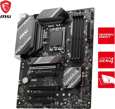 MSI B760 GAMING PLUS WIFI Mainboard, ATX - Unterstützt Intel Core Prozessoren der 14., 13. und 12. G