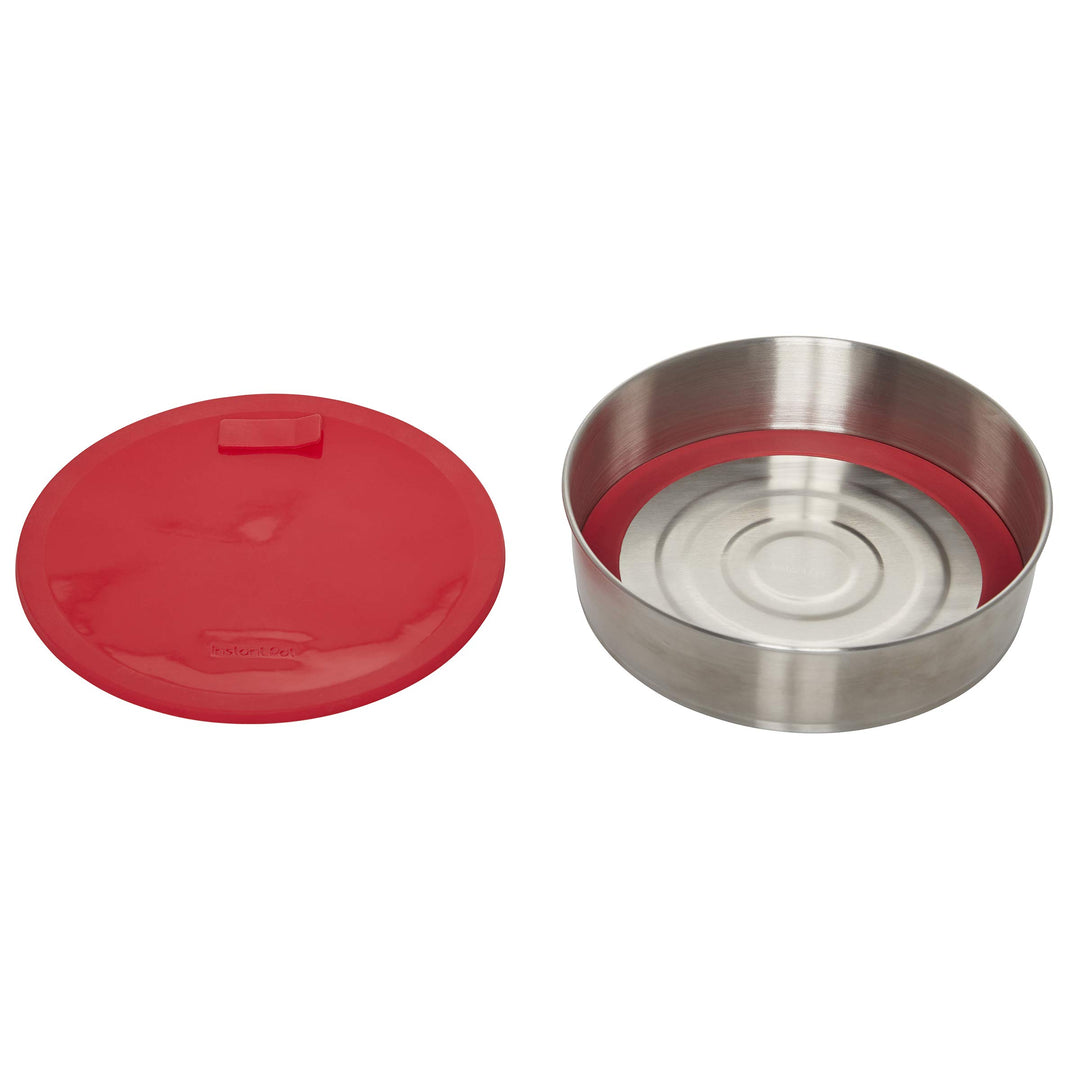Instant Pot Offizielle runde Koch-/Backform mit Deckel und abnehmbarem Boden, 17,8 cm, antihaftbesch