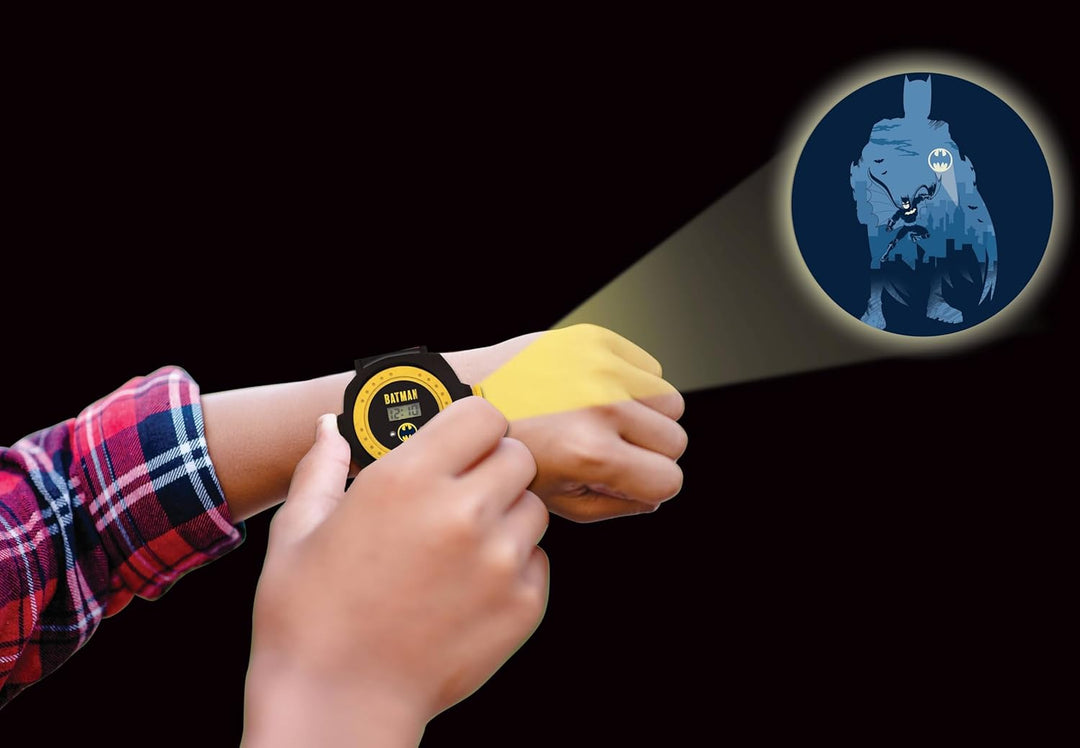 Lexibook - Batman Einstellbare Digitale Projektionsuhr - 20 Bilder Batman - für Kinder/Jungen - Schw
