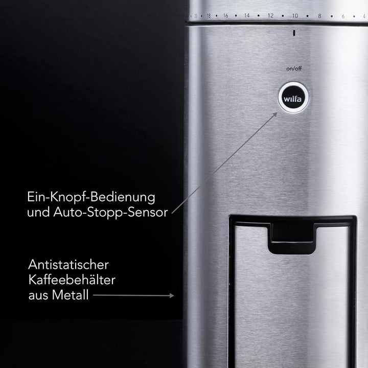 Wilfa SVART UNIFORM Kaffeemühle - 41 Mahlgradstufen - Edelstahl Scheibenmahlwerk - 58mm Flachmahlkop