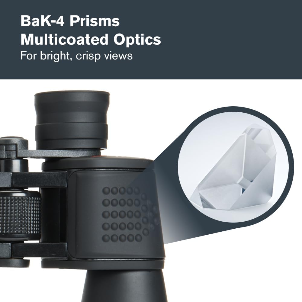 Celestron 71007 SkyMaster 12 x 60 mm Porroprismenfernglas mit mehrfach vergütete Linse, BaK-4 Prisme