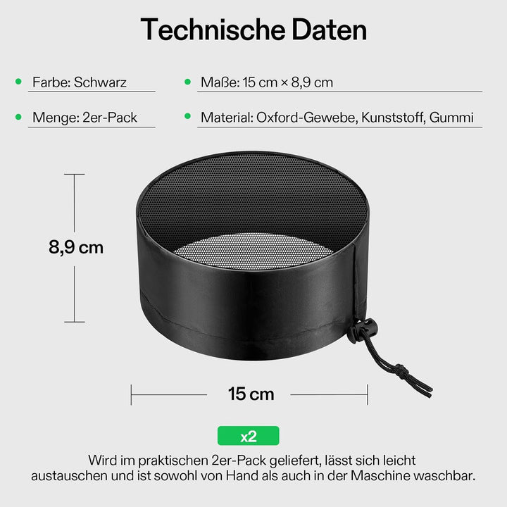 VIVOSUN 2 Stück Wachstumszelt-Entlüftungsabdeckung, 10,2 cm/15,2 cm/20,3 cm Kanalfilterabdeckung mit