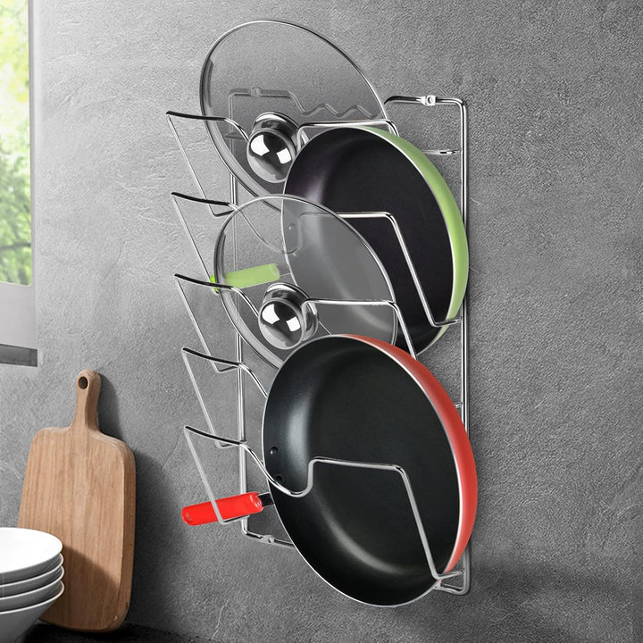 Vertikaler Topfdeckelhalter, Pfannendeckelregal für Küche, Praktischer Küchenorganizer, Aufbewahrung