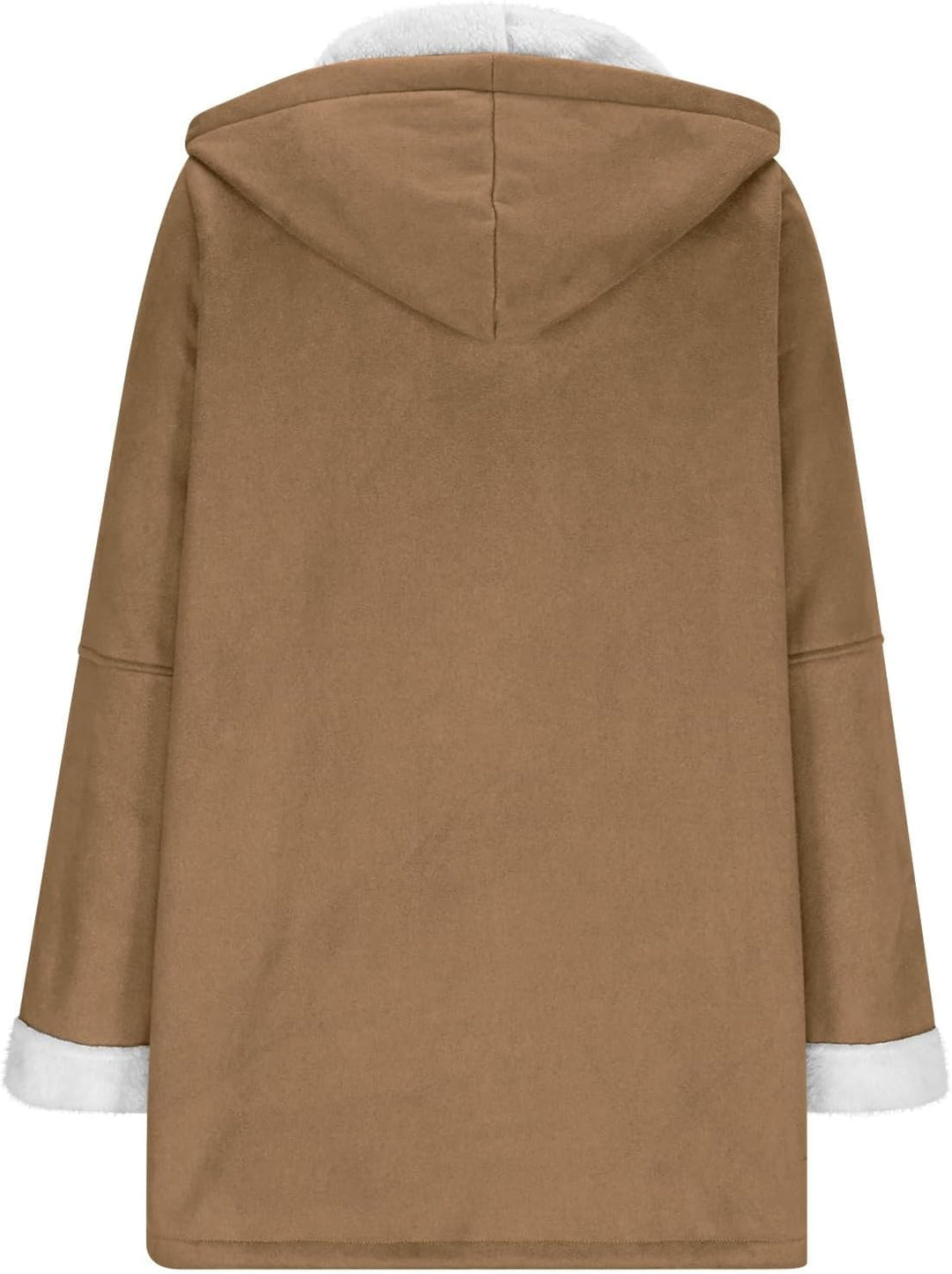 Ansenesna Winterjacke Damen Lang Warm Gefüttert Wintermantel Elegant Mit Kapuze Wildleder Jacke Wint