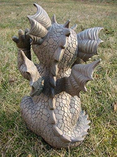 Pacific Giftware Garten Figur Drache schneidet Grimasse 26 cm - Gartendrache Fantasy Deko Statue