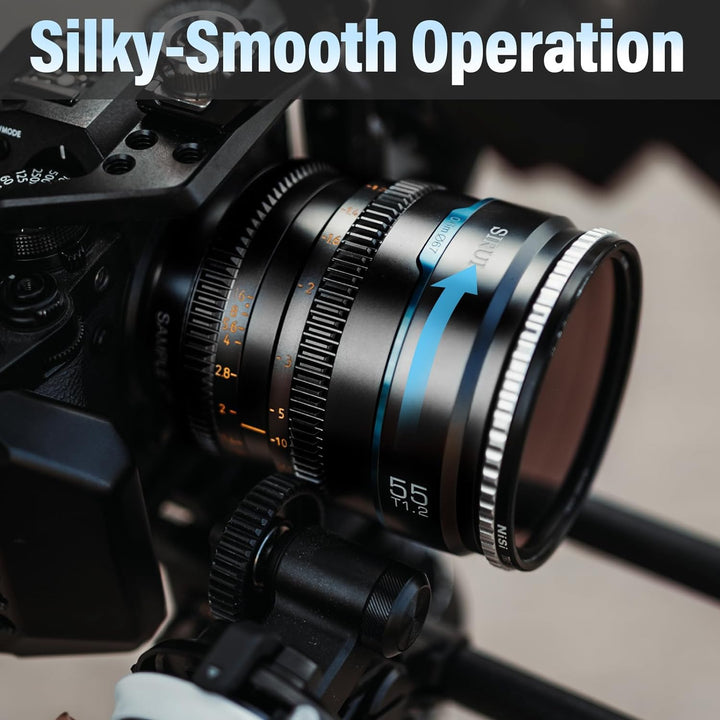 SIRUI Night Walker T1.2 S35 Cine Objektiv-Set, 24 mm, 35 mm, 55 mm, grosse Blende, manueller Fokus (