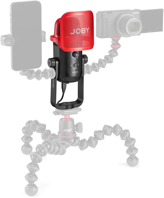 JOBY Wavo POD USB-Kondensatormikrofon für PC, Streaming USB Mikrofon, Gaming Podcasts, mit Stummscha