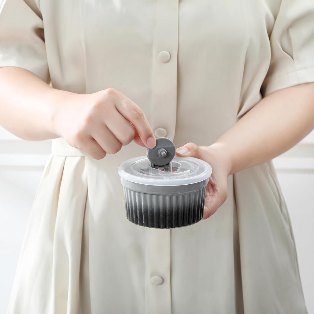 vancasso RAMEKINS 200ml Soufflé Förmchen Set von 6, Ø9,5cm Creme Brulee Schälchen Backofen sicher, P