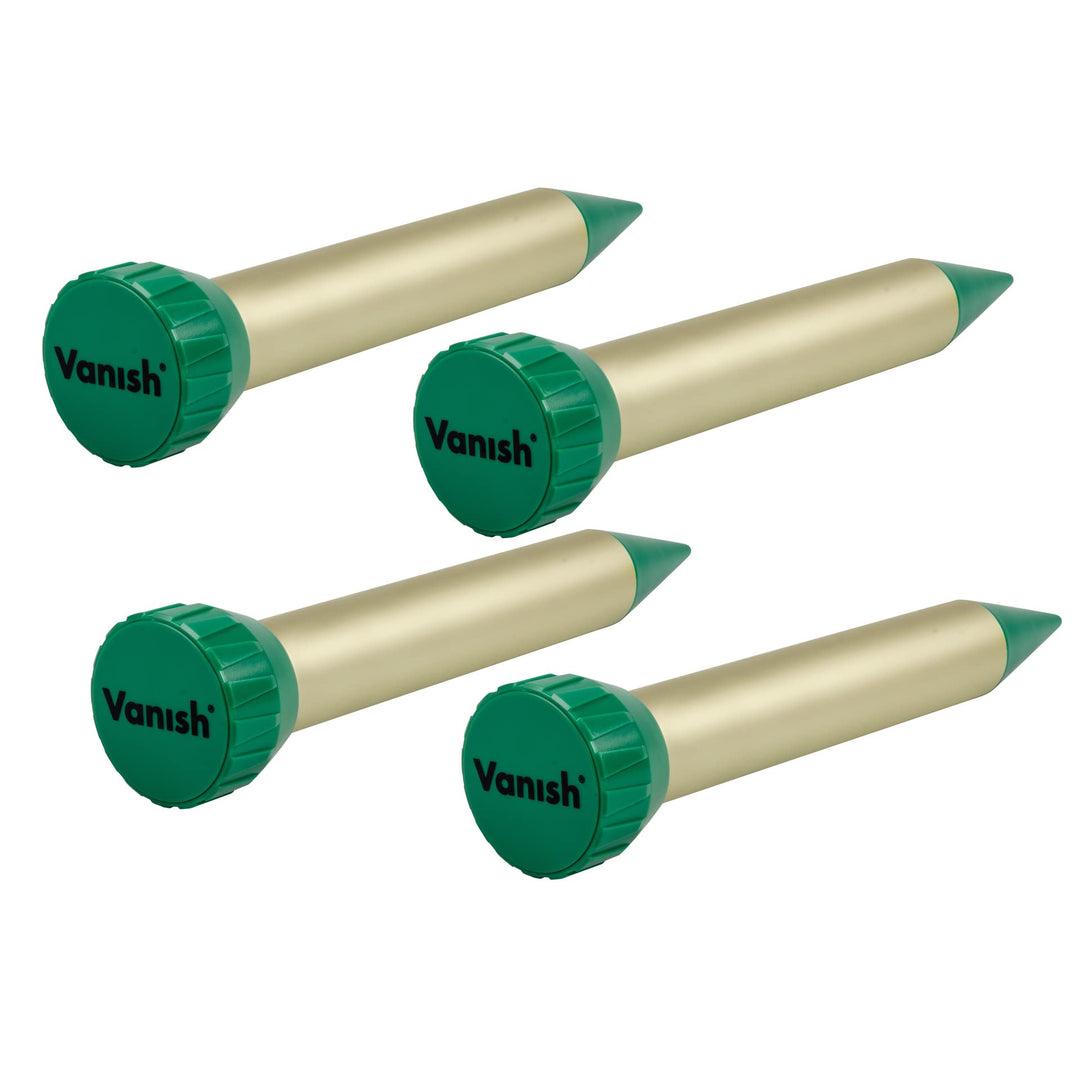 Vanish 4er-Spar-Set Maulwurfvertreiber MVT-1, Vibration, Batteriebetrieb Maulwurf Batterie 4er-Set,