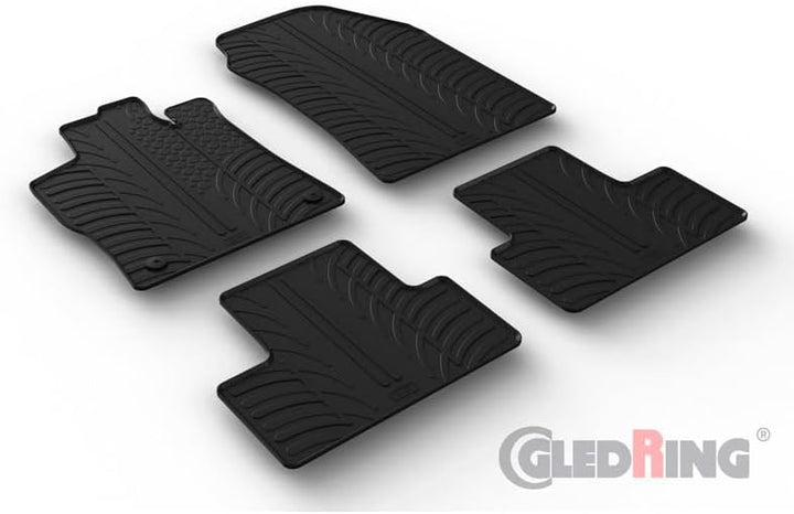 Gledring Satz Gummimatten kompatibel mit Peugeot 308 III HB 5-türer 2021- (T Profil 4-teilig + Monta