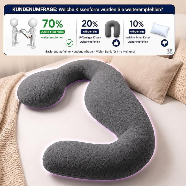 Schwangerschaftskissen mit Memory Foam | Neues Modell 2026 | Stillkissen mit waschbarem Bezug | Ganz