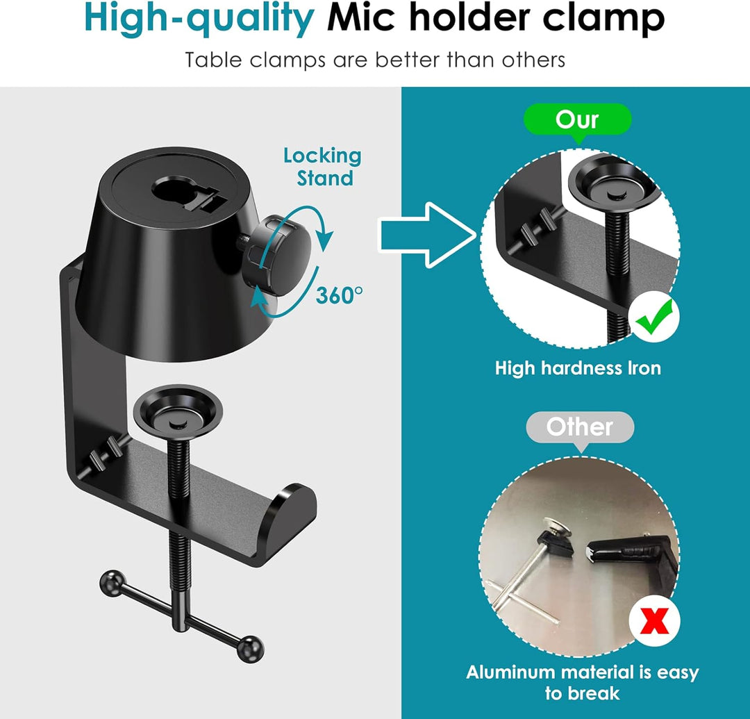 YOUSHARES Mikrofonarm Boom Arm - kompatibel mit SM7B, MV7, Rode, Blue Yeti, HyperX QuadCast, Fifine