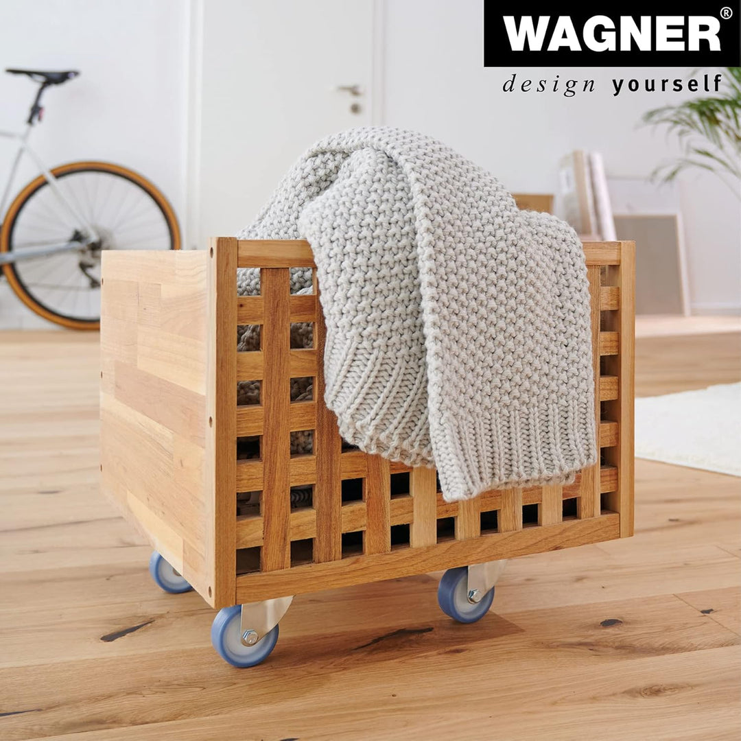 WAGNER Transportroller Transporthilfe I Möbelroller aus Schichtholz 29 x 29 x 8,5 cm, Tragkraft 250