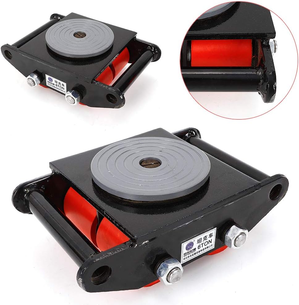 Panzerrollen,Transportfahrwerk,Industrieroller mit 4 PU-Richtungsräder Roller Drehplatte Möbeltransp