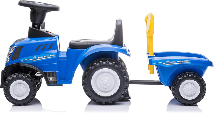 Kinder Rutschauto Rutschfahrzeug New Holland Traktor mit Anhänger Rutscherfahrzeug Kinderauto Kinder