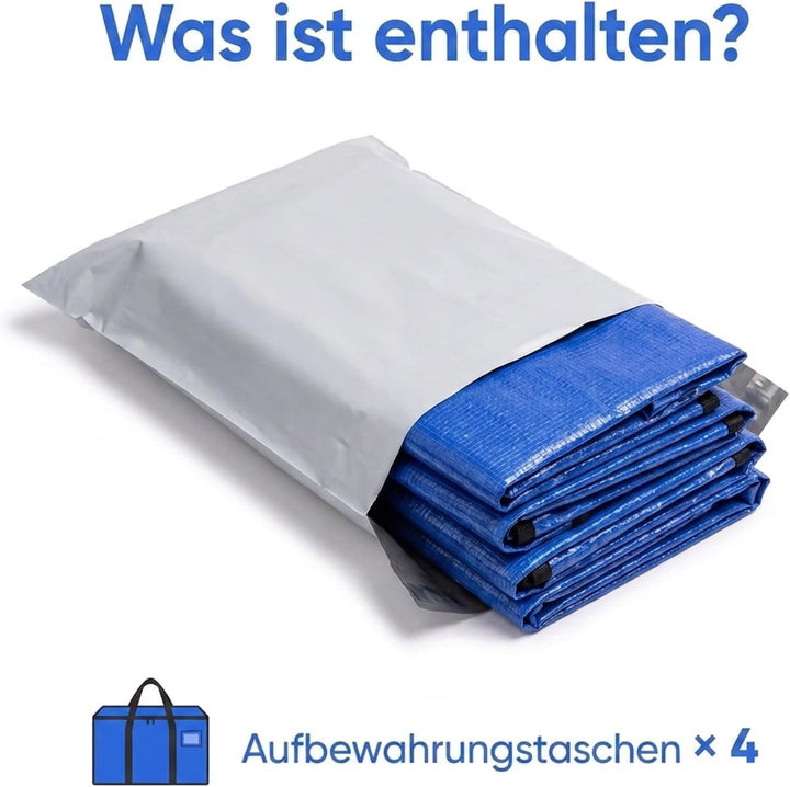 NEVERLAND Aufbewahrungstasche 4er 95L 69 x 36 x 38 cm blau Umzugskarton