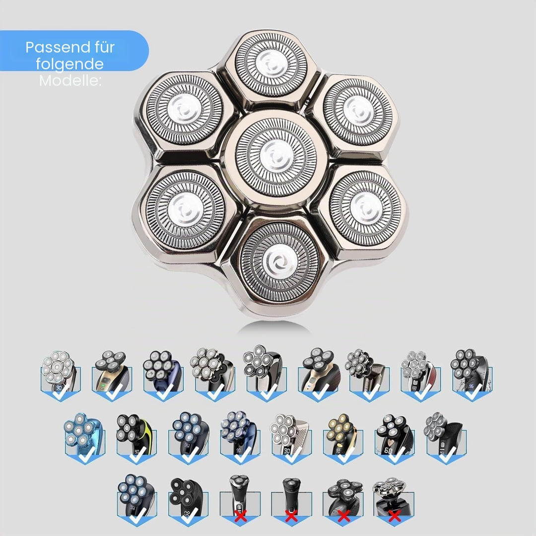 7 magnetische Ersatzklingen für Rossifur Lovcoyo Gisaae Bazivve ElectriBrite Freebird Fellpflegeköpf