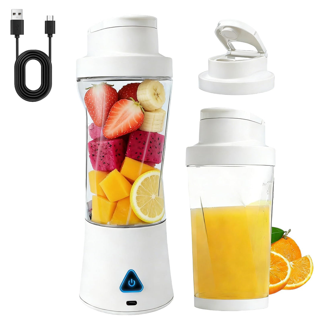 Smoothie Maker to Go, 700ml Elektrischer USB-Entsafter, Mini-Standmixer Und Smoothie-Maker Mit Sechs