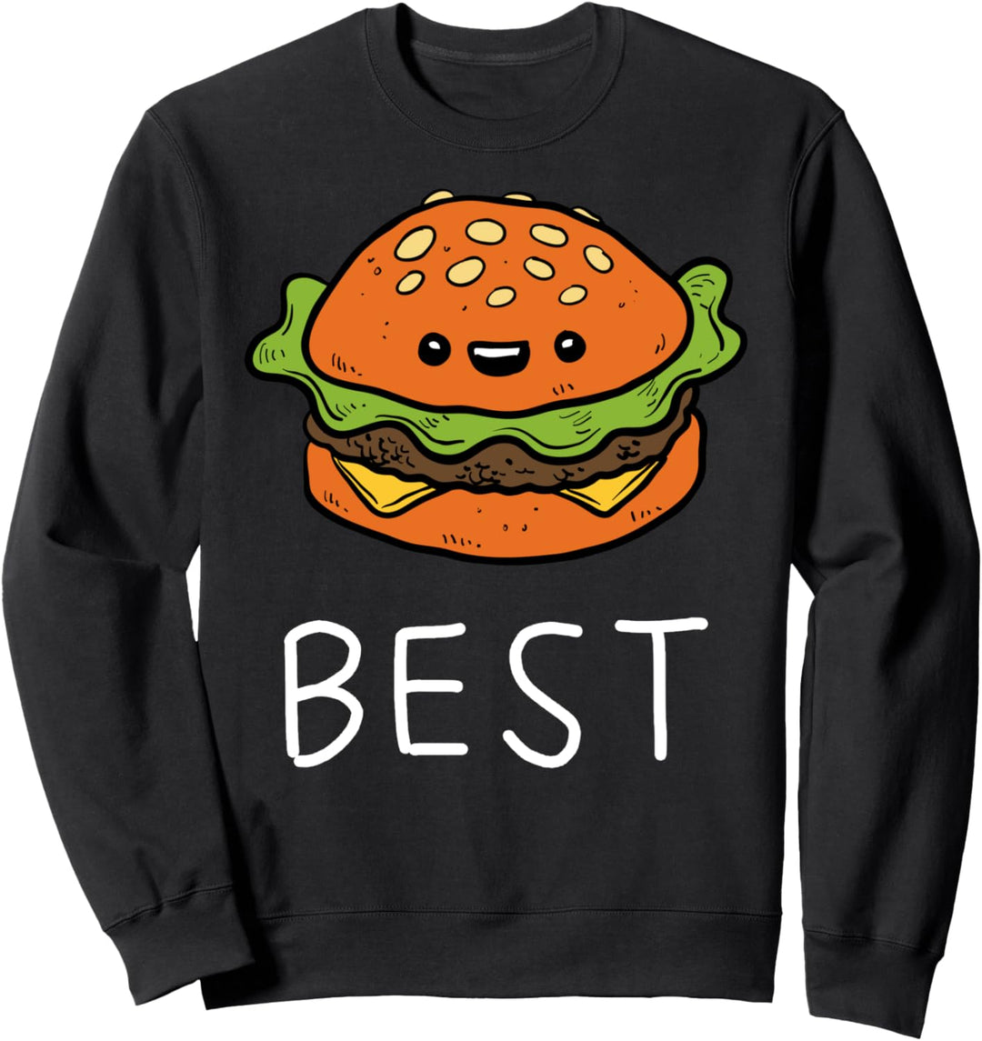 Burger Best Friends Geschwister Vater Sohn Partnerlook Sweatshirt
