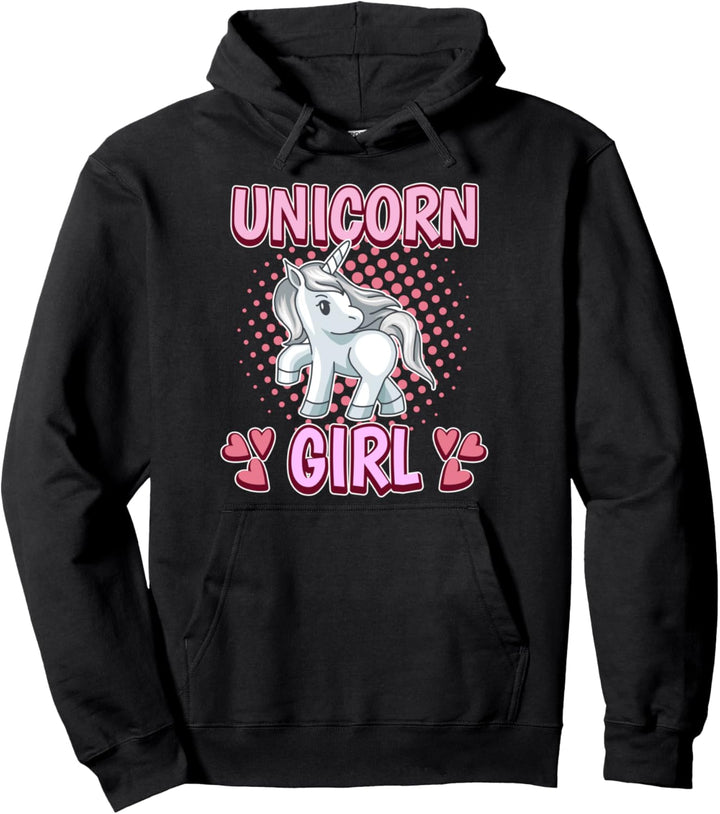 Damen Unicorn Girl Mädchen Einhorn Pullover Hoodie