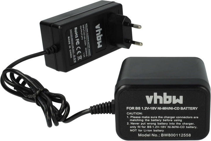 vhbw Ladegerät kompatibel mit Bosch GBM 9.6VES-1 | GBM 7.2 VE-1, GBM 7.2 VES-2, GBM 7.2, GBM 12VESP,