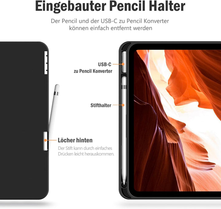 Antbox Hülle für iPad 10 Generation 2022 10,9 Zoll mit stifthalter Apple Pencil Halter Auto Schlaf/W