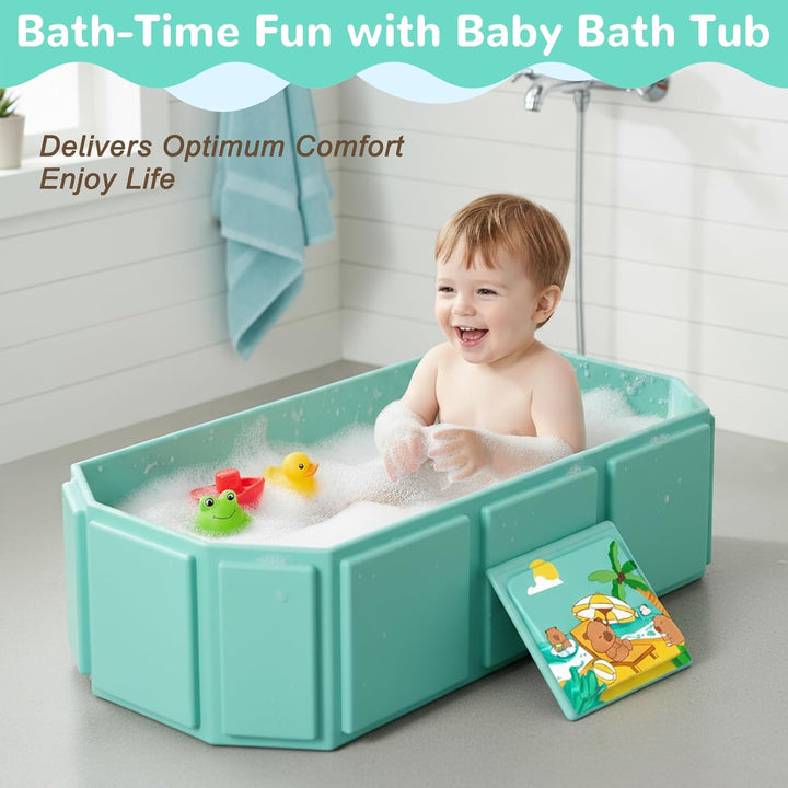 Baby Badewanne Gross Faltbar, Multifunktionale Tragbare Babywanne für 0-8 Jahre, Kinderbadewanne Mob